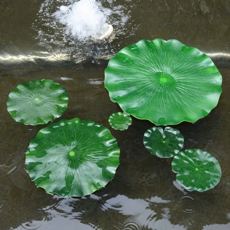 Bulk Artificial Lily Leaf Pads for Ponds Artificial Leaves for Outdoor Wholesale