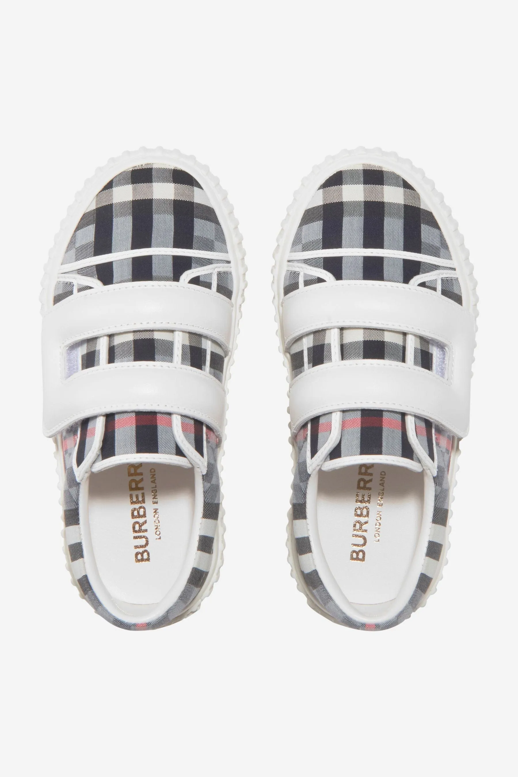 Burberry Unisex Checkerboard Velcro Strap Trainers