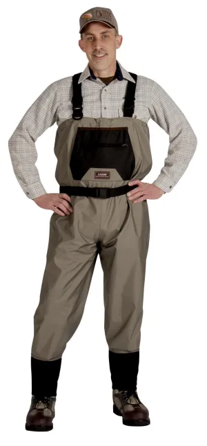 Caddis Men's Taupe Affordable Breathable Stocking Foot Wader, X-Large Short Stou