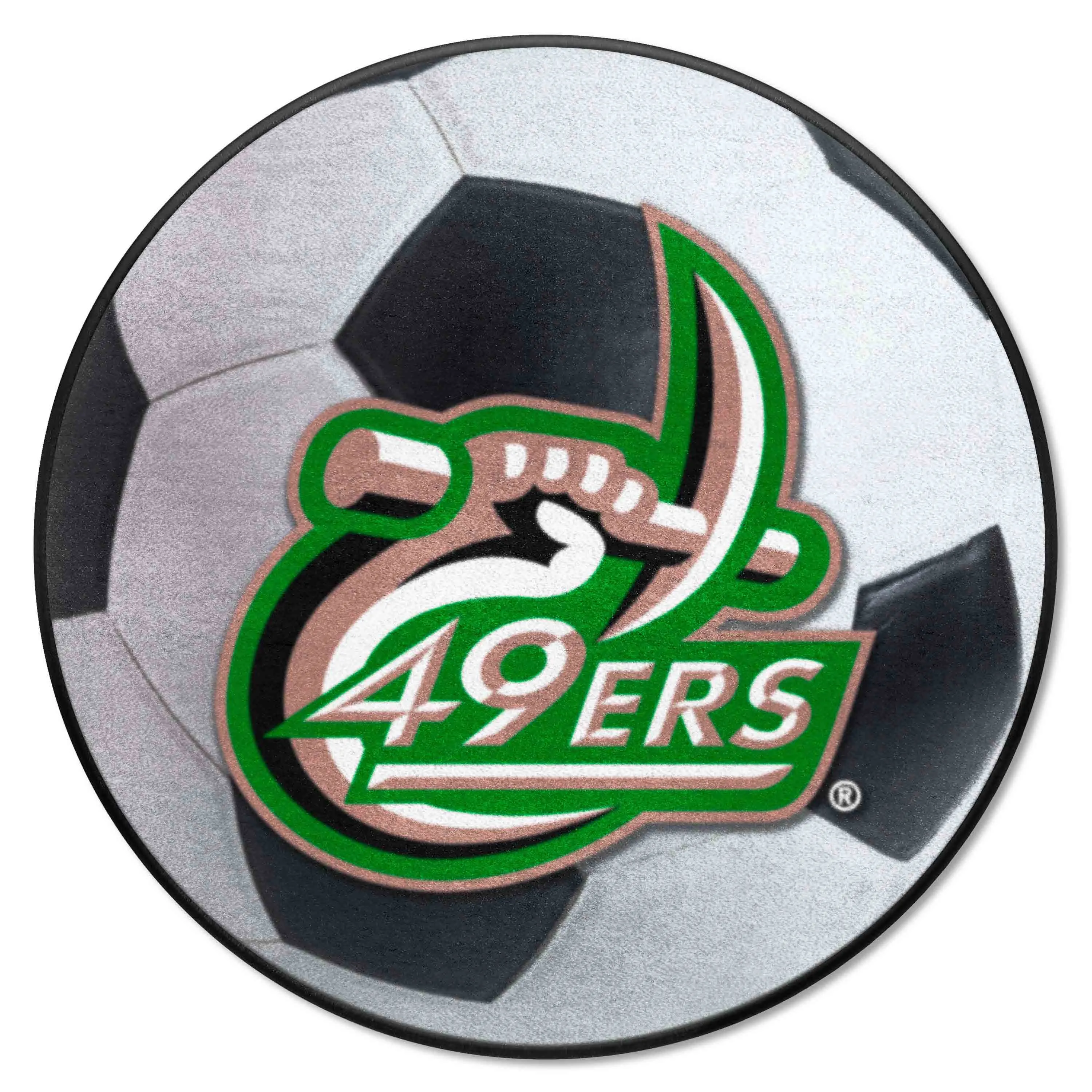 Charlotte 49ers Soccer Ball Rug - 27in. Diameter