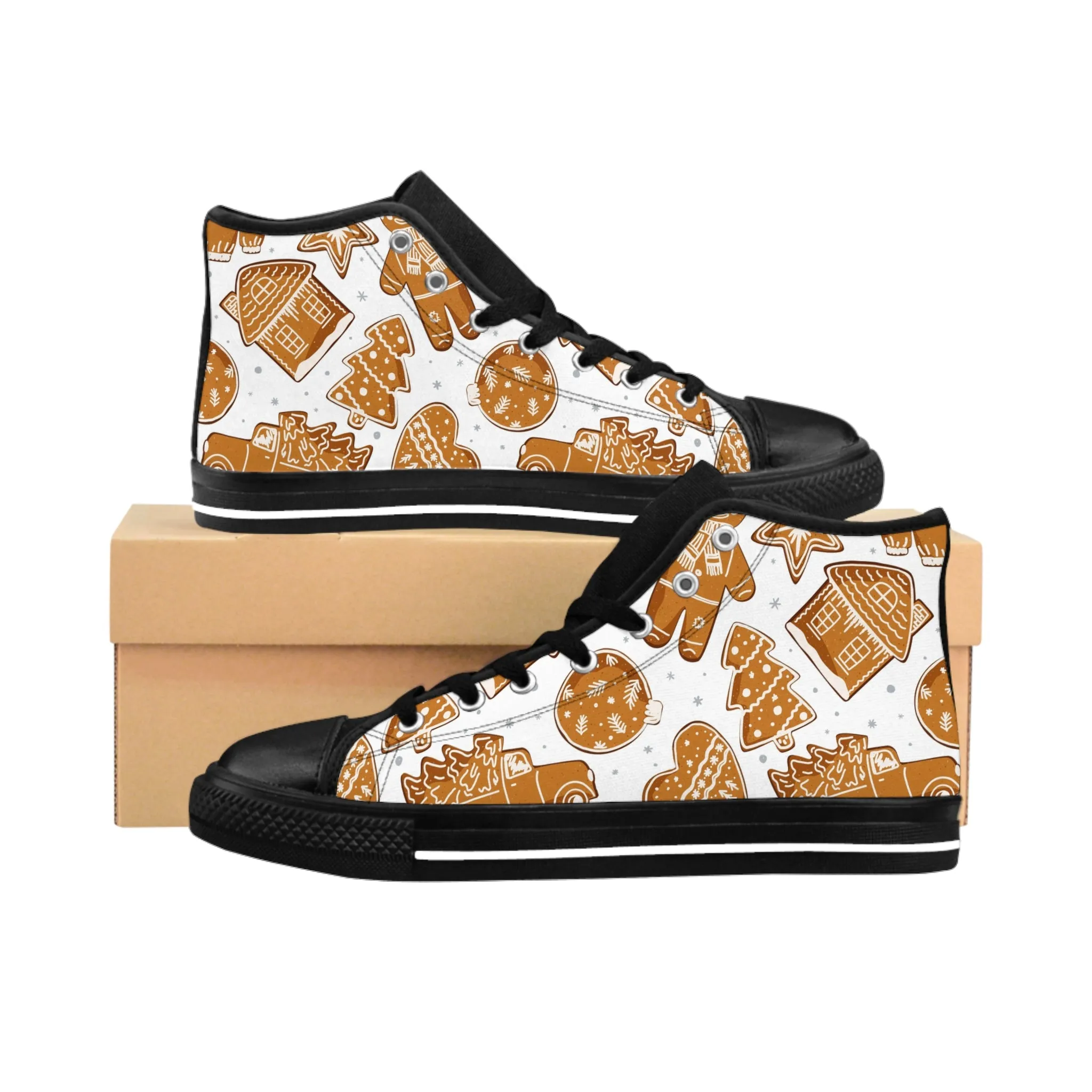 Christmas Ginger Bread Cookies Women's Classic Sneakers