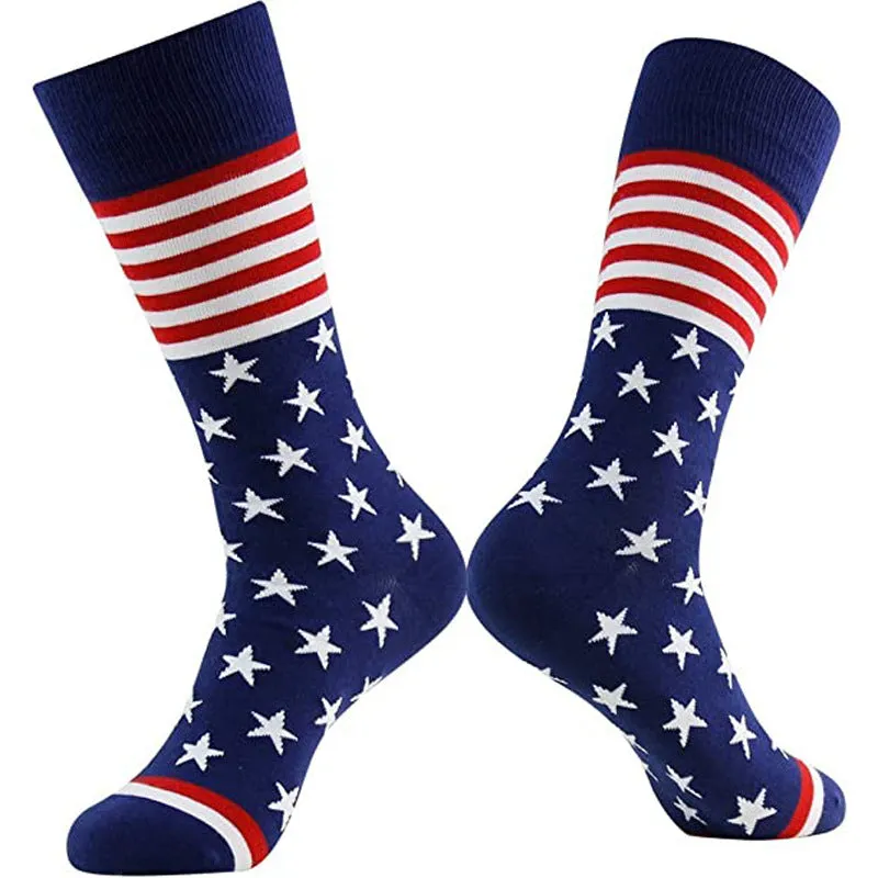 COLORED STRIPED MID LENGTH SOCKS FOR MEN'S SPORTS SOCKS AND CASUAL LONG SOCKS