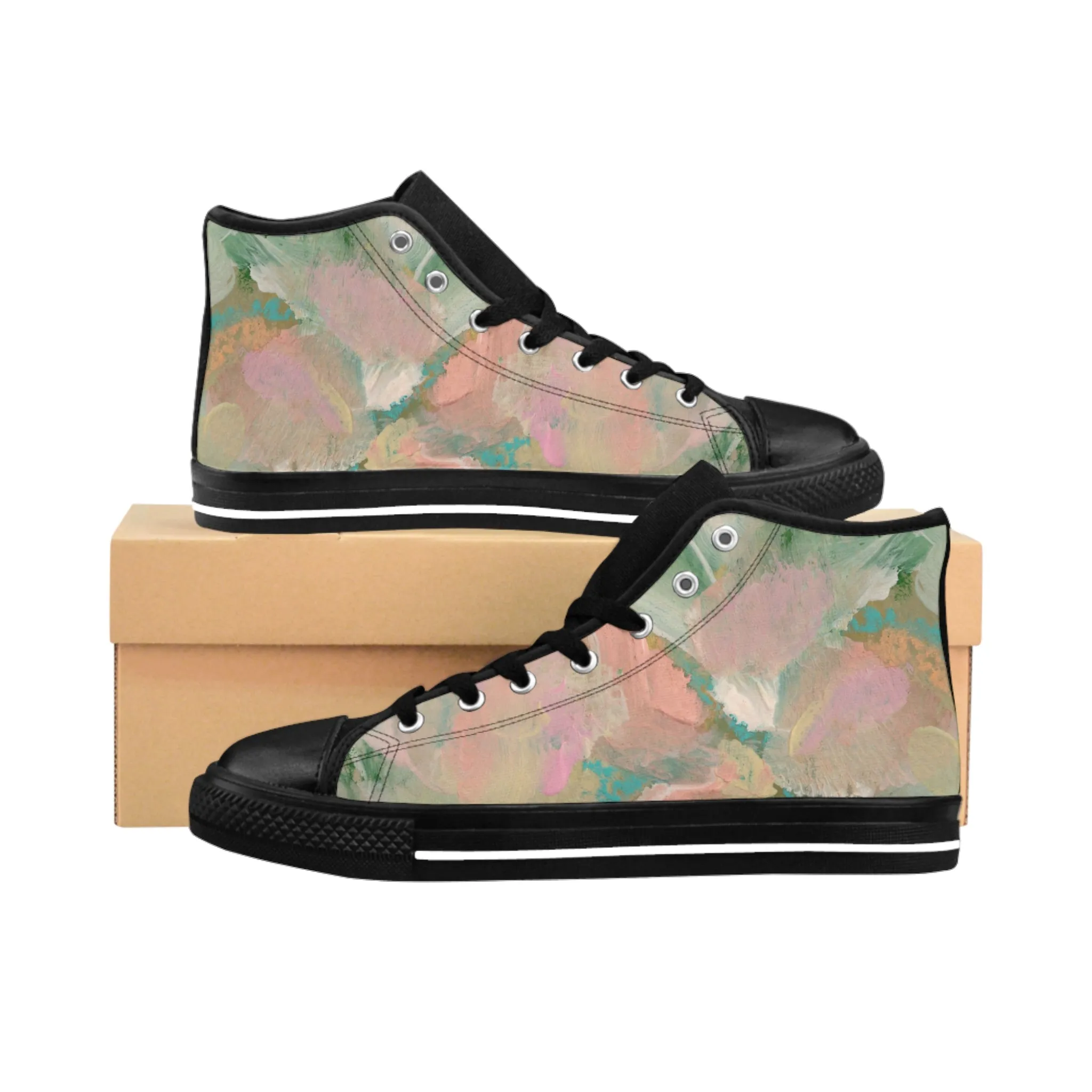 Colorful Abstract Pattern Women's Classic Sneakers