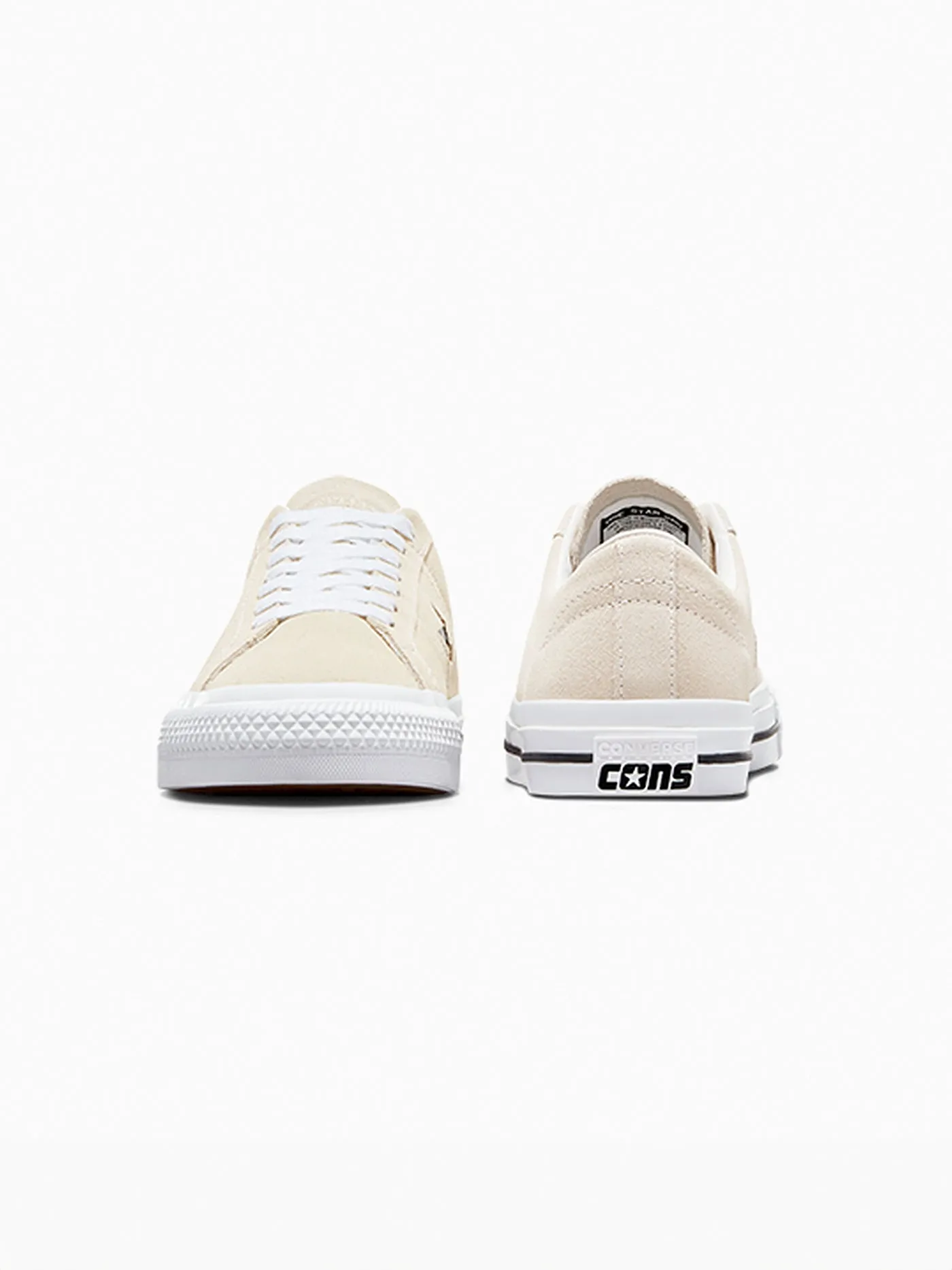 Cons One Star Pro Suede Egret/White/Black Shoes