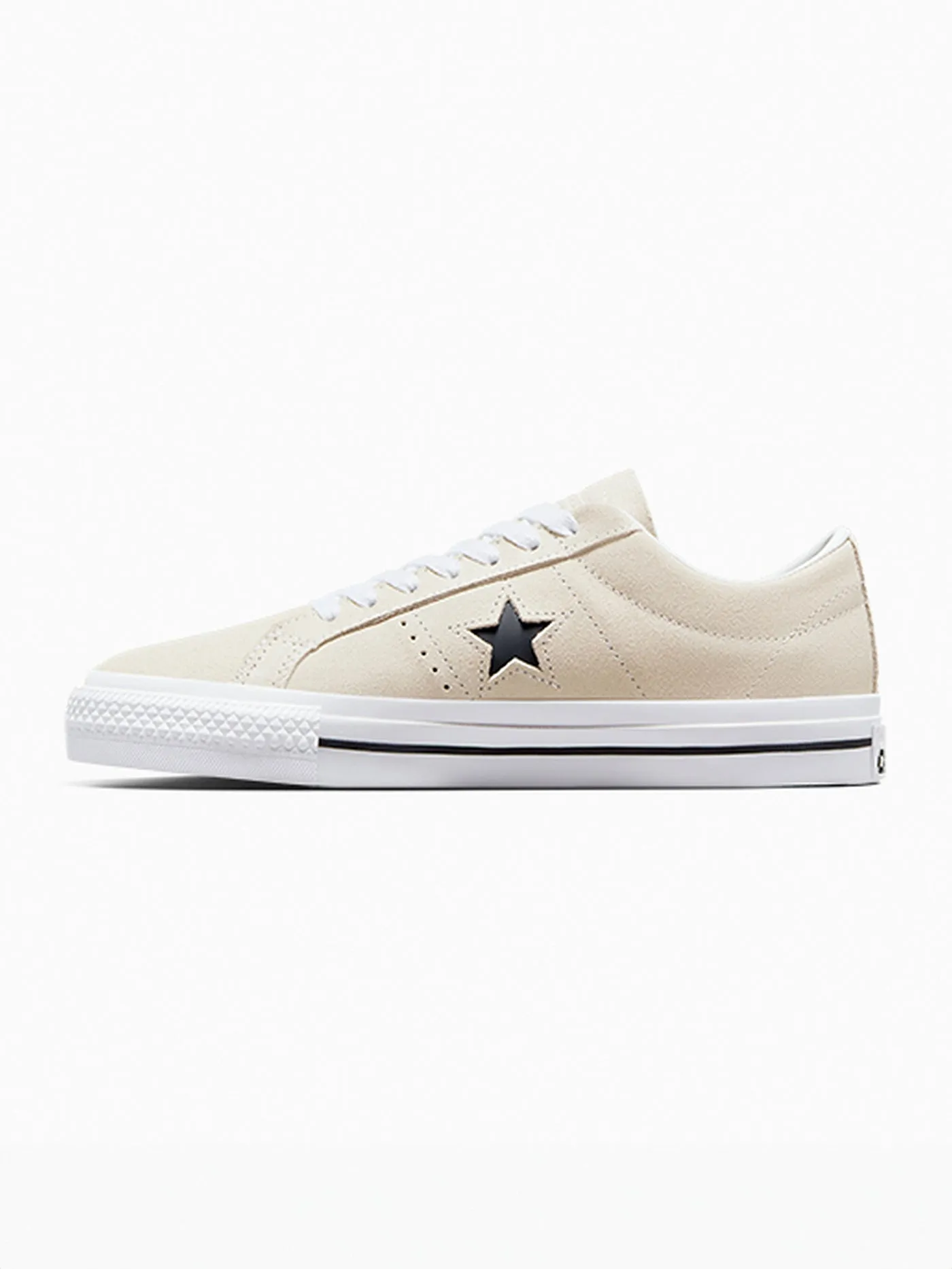 Cons One Star Pro Suede Egret/White/Black Shoes