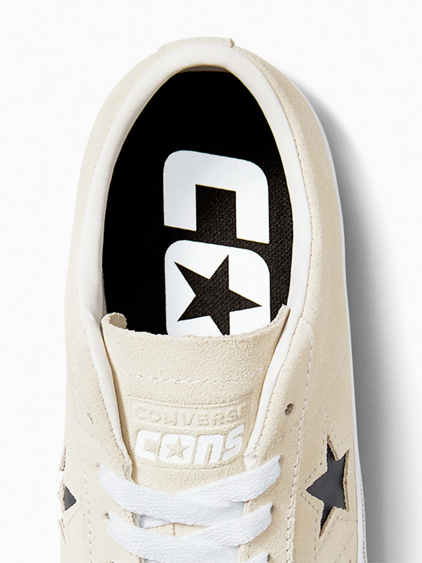 Cons One Star Pro Suede Egret/White/Black Shoes