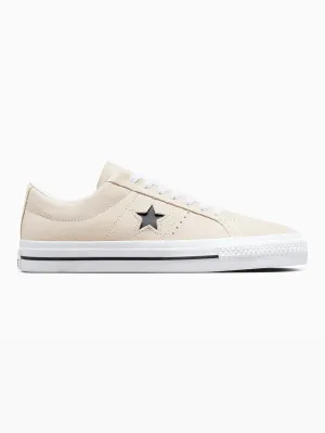 Cons One Star Pro Suede Egret/White/Black Shoes