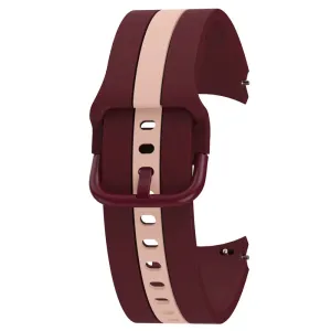 Cool line design silicone watch strap for Samsung Galaxy Watch 4 - Wine Red / Pink