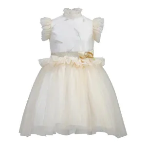 CORONA CREAM TULLE GIRLS BALL DRESS