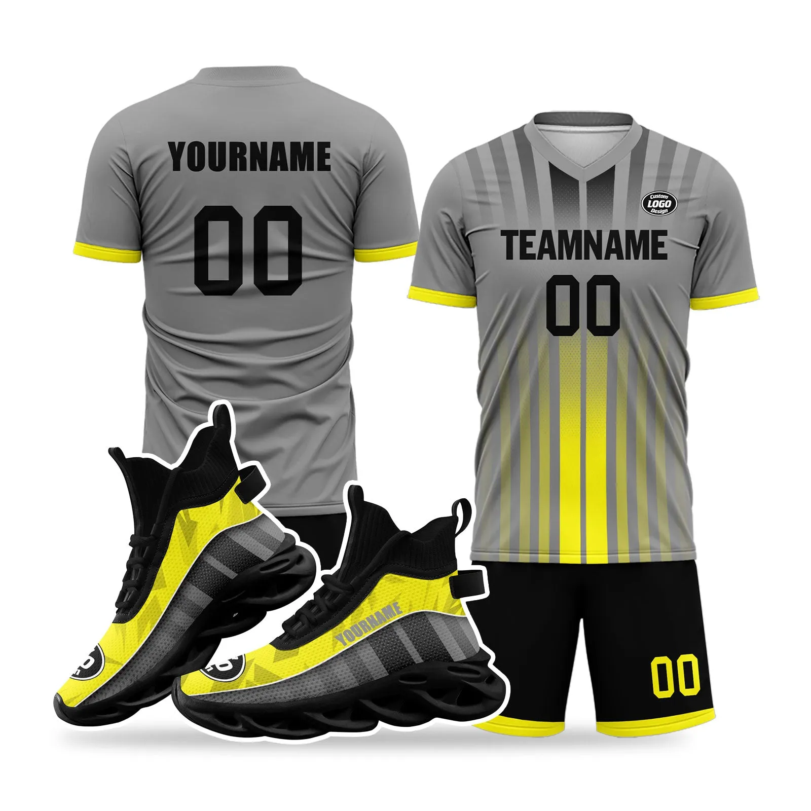 Custom Soccer Uniform Jersey and Maxsoul Shoes Personalized Sneaker Combo ZH-D020159-9