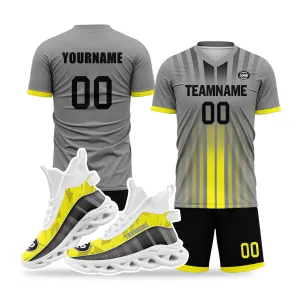 Custom Soccer Uniform Jersey and Maxsoul Shoes Personalized Sneaker Combo ZH-D020159-9