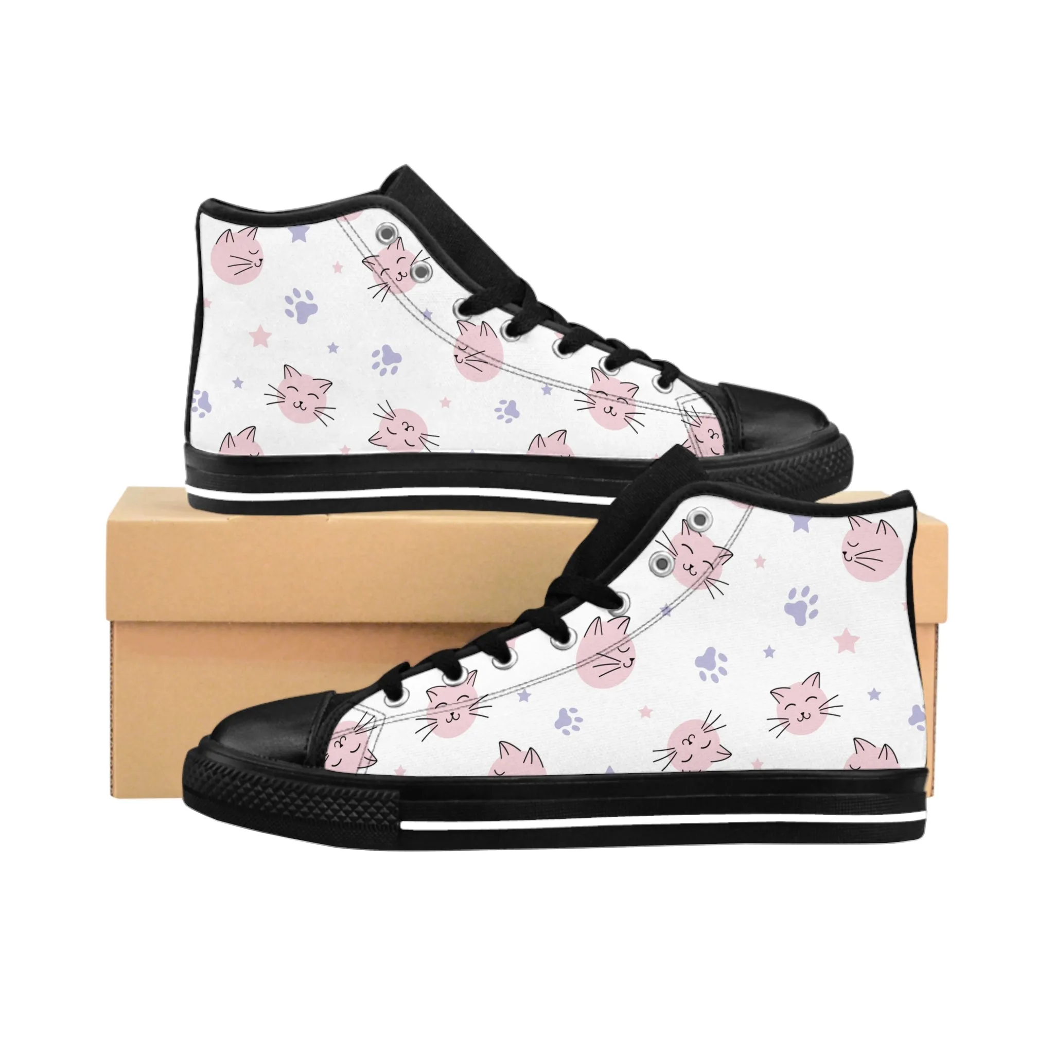 Cute Pink Kitty Women's Classic Sneakers