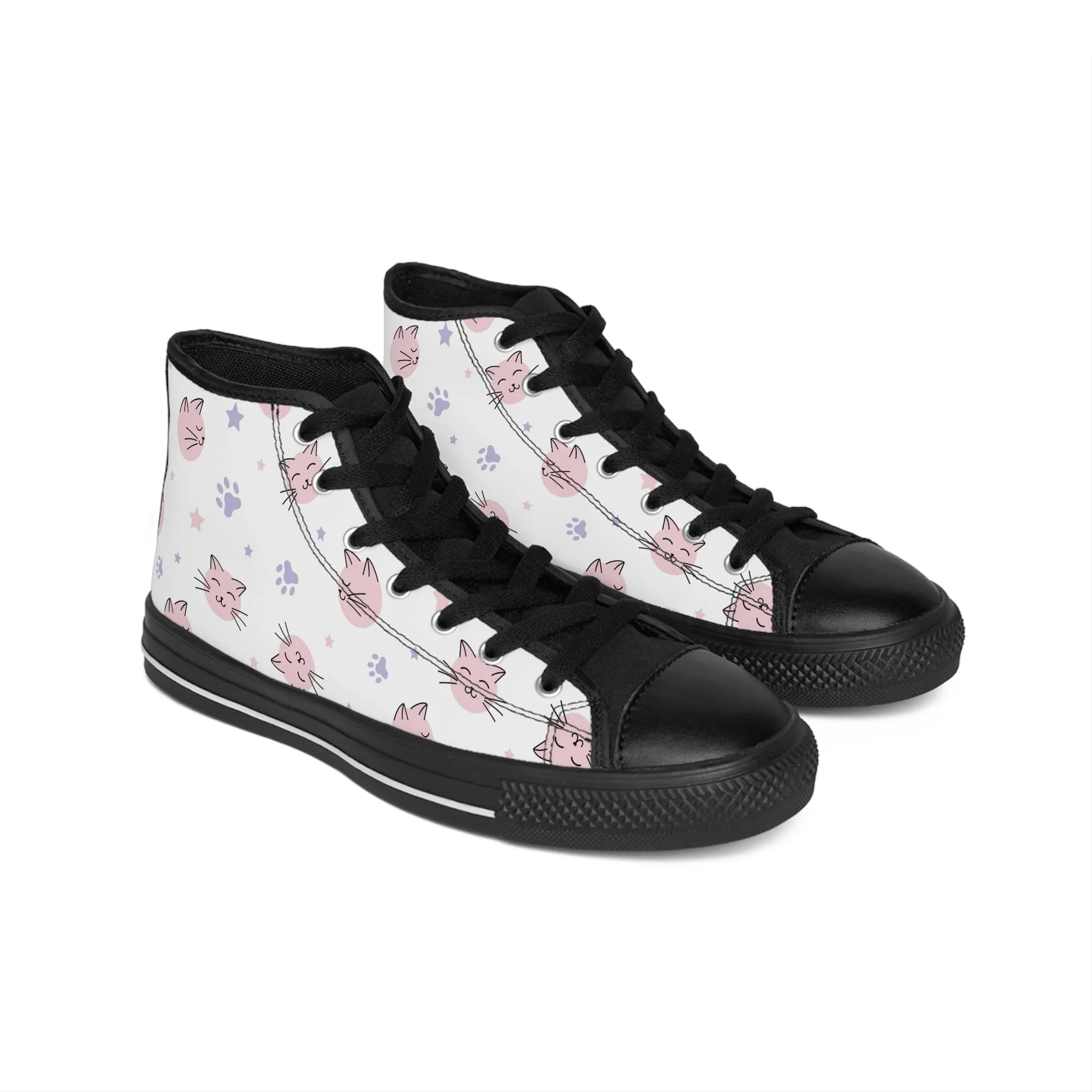 Cute Pink Kitty Women's Classic Sneakers