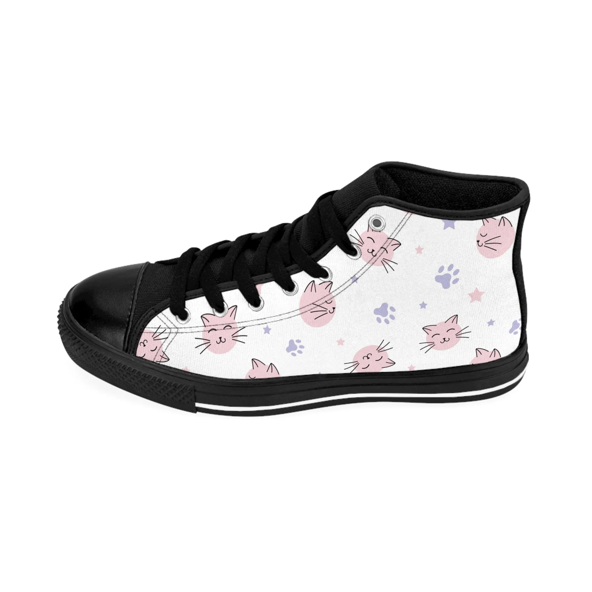 Cute Pink Kitty Women's Classic Sneakers