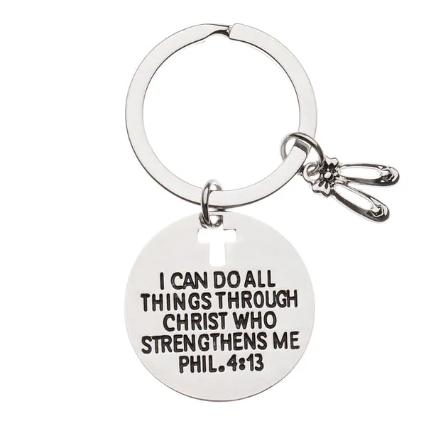 Dance Christian I Can Do All Things Through Christ Keychain