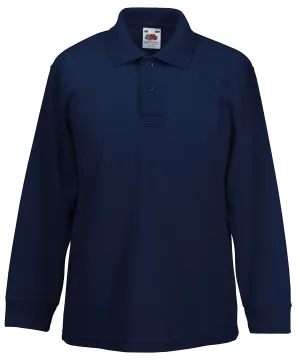 Deep Navy - Kids long sleeve 65/35 polo