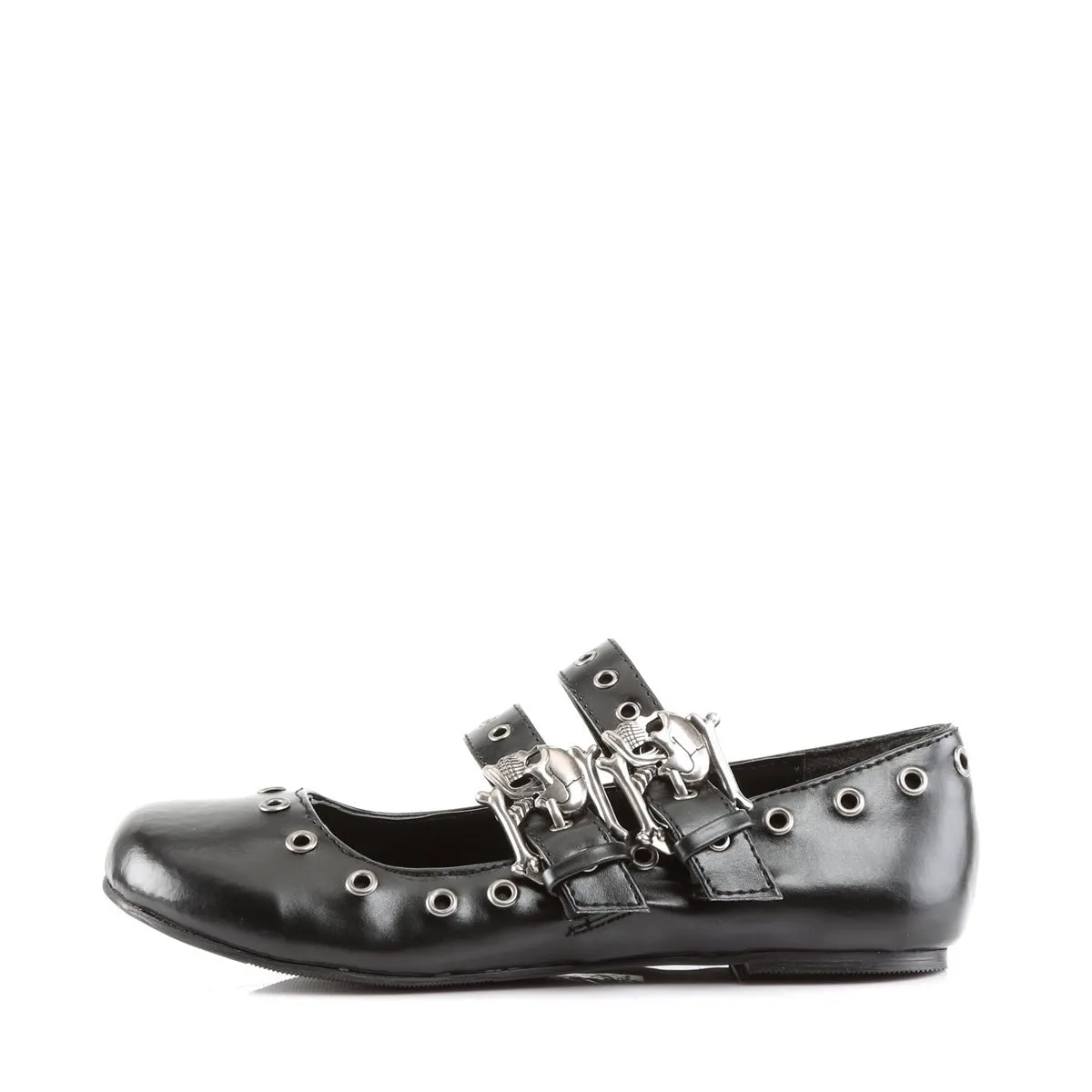 Demonia DAISY-03 | Black Vegan Leather Flats