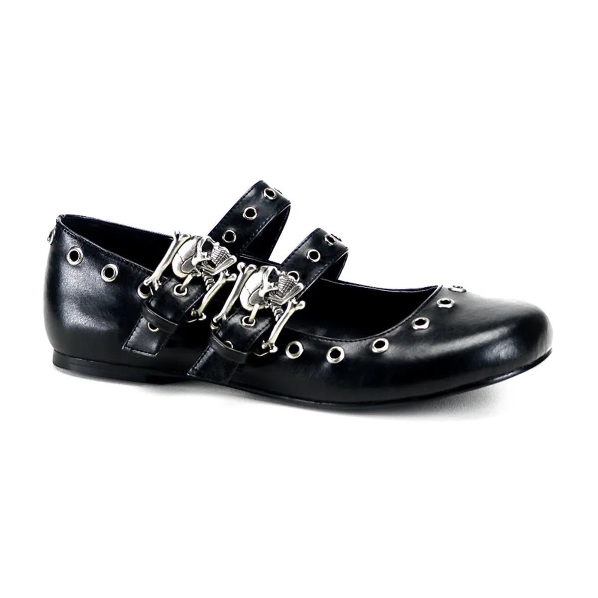 Demonia DAISY-03 | Black Vegan Leather Flats