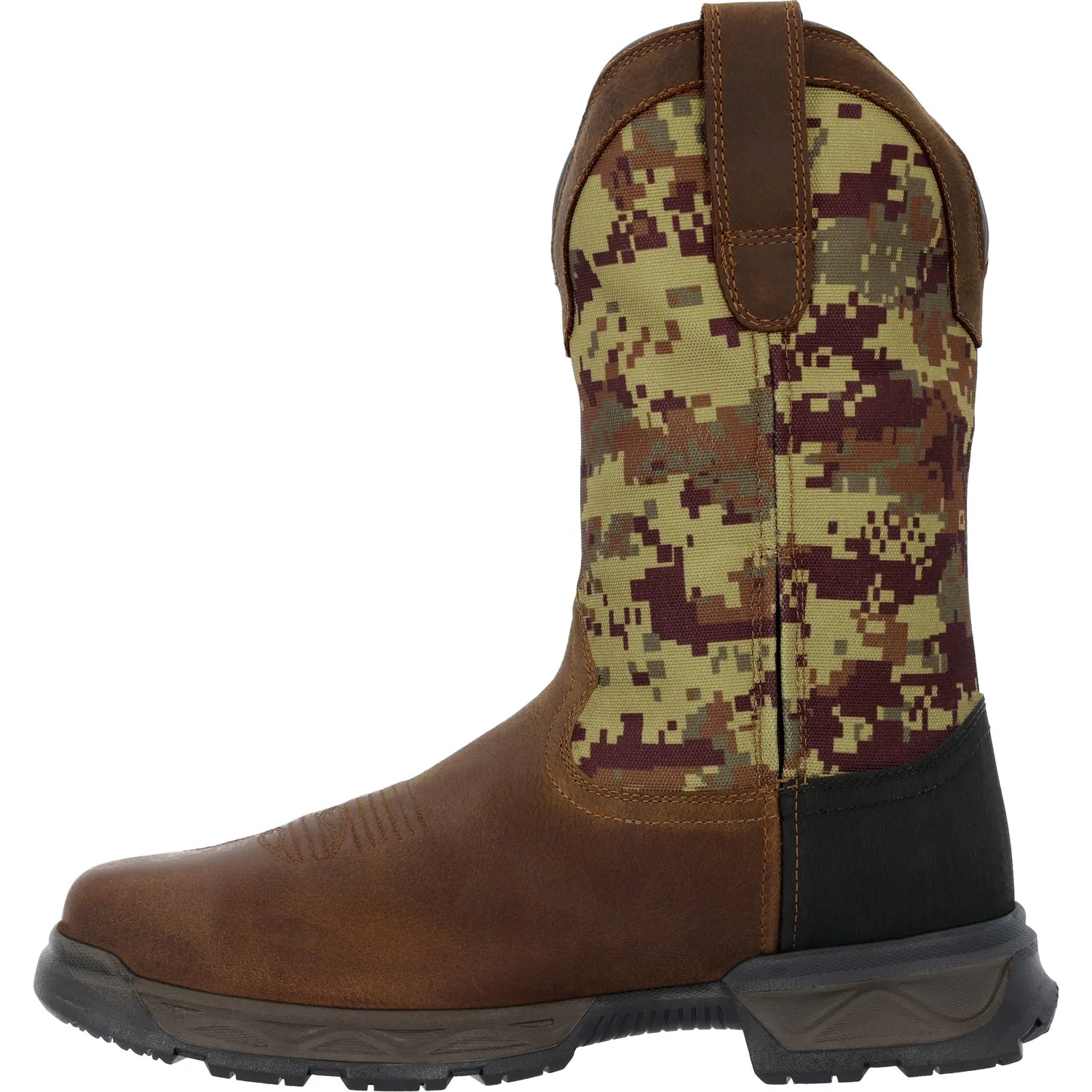 Durango Mens Ranger XP ST WP Brown/Digi Camo Leather Work Boots