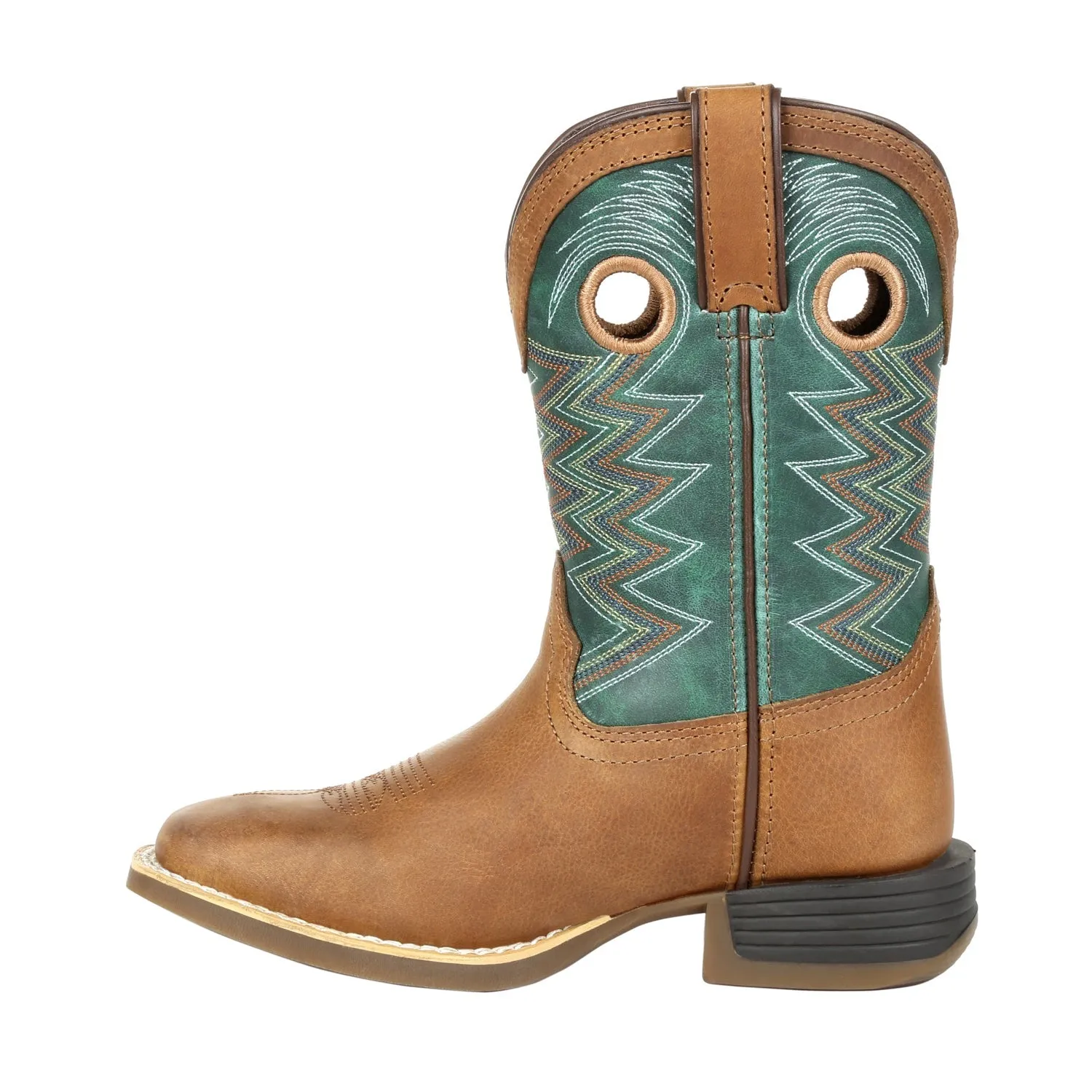 Durango Youth Wheat/Tidal Teal Leather Lil Rebel Pro Cowboy Boots