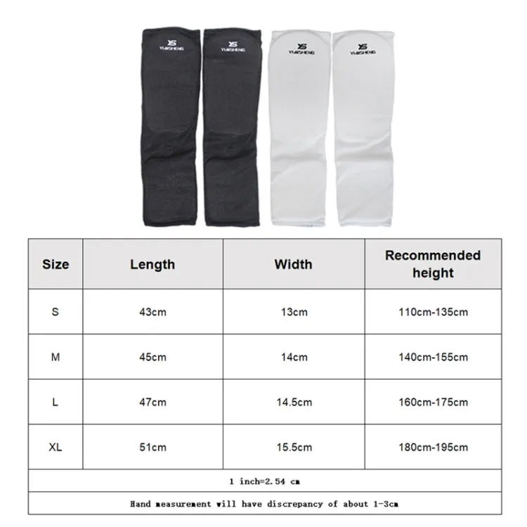 Elastic Breathable Karate Leg Guards Taekwondo EVA Board Protective Gear, Specification: XL (White)