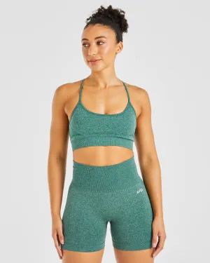 Empower Seamless Sports Bra - Forest Green Marl