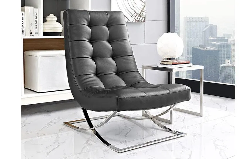 Everett Upholsterd Vinyl Lounge Chair