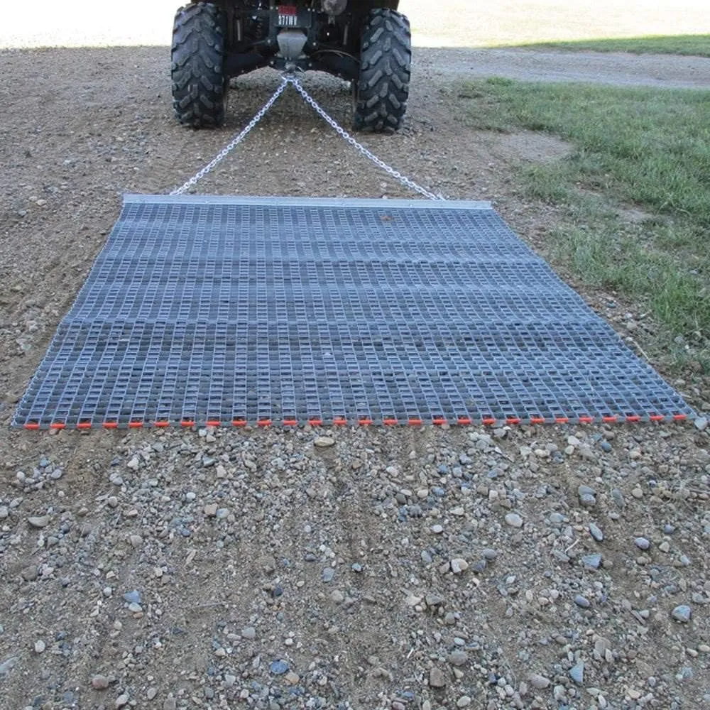 Field Tuff 4.5' x 5' Drag Mat – Galvanized Steel Mesh- Tow-Behind Design | For ATVs/ UTVs / Utility Tractors