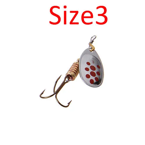 FISH KING  1PC Size1- Size 5 Fishing Spoon Hard Bait Mepps Lure Artificial Jig Vissen Tackle For Fishing