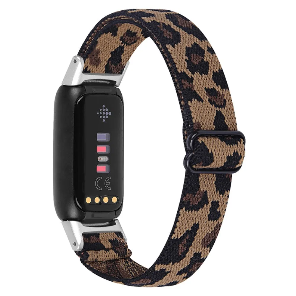 Fitbit Luxe elastic nylon watch strap - Leopard