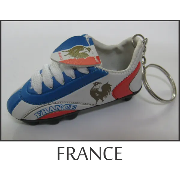 France Mini Soccer Shoe Key Chain