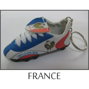 France Mini Soccer Shoe Key Chain