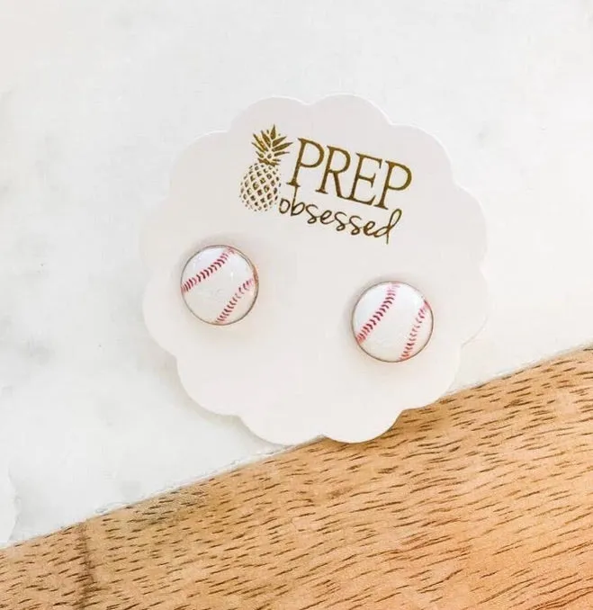 Game Day Sports Signature Enamel Stud Earrings