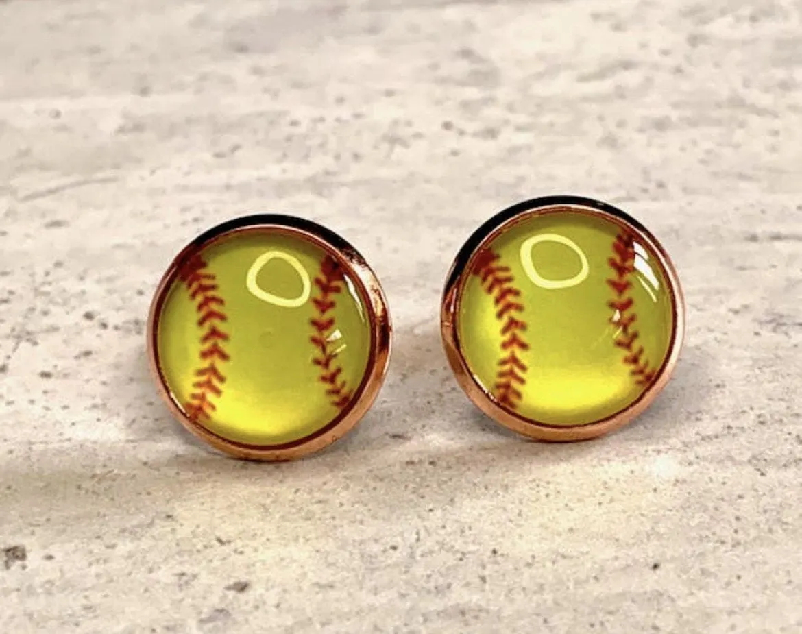 Game Day Sports Signature Enamel Stud Earrings