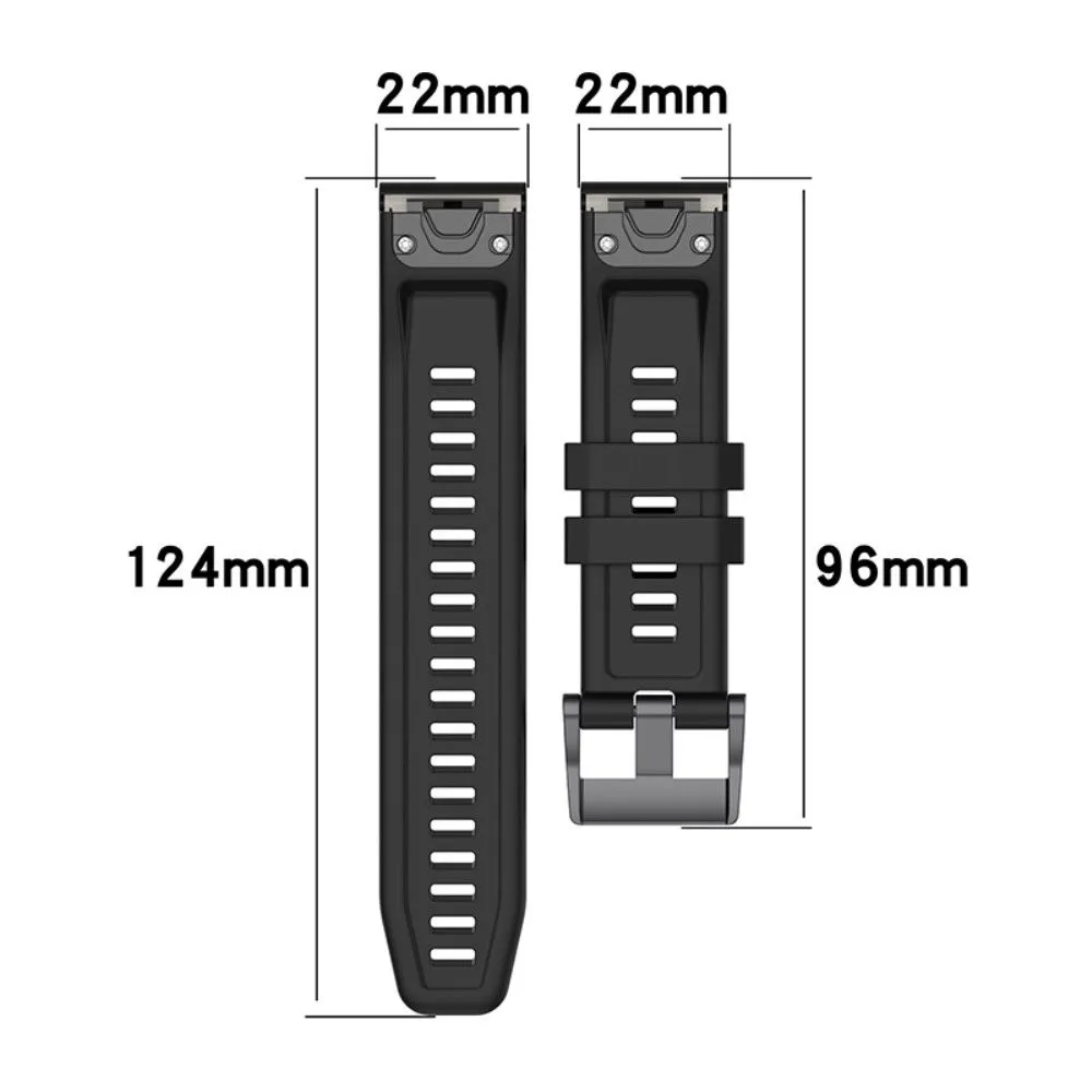 Garmin Fenix 7 / Epix Gen 2 / Descent G1 silicone watch strap - Grey