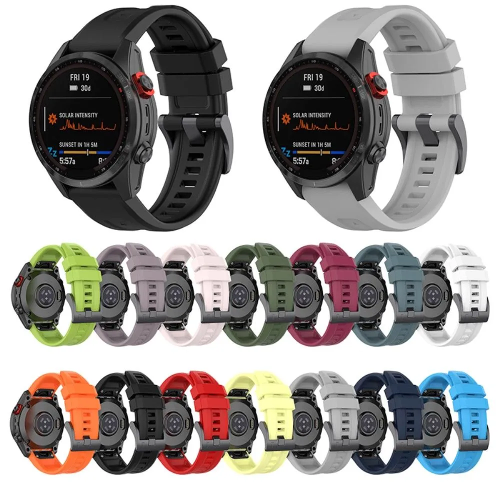 Garmin Fenix 7 / Epix Gen 2 / Descent G1 silicone watch strap - Grey