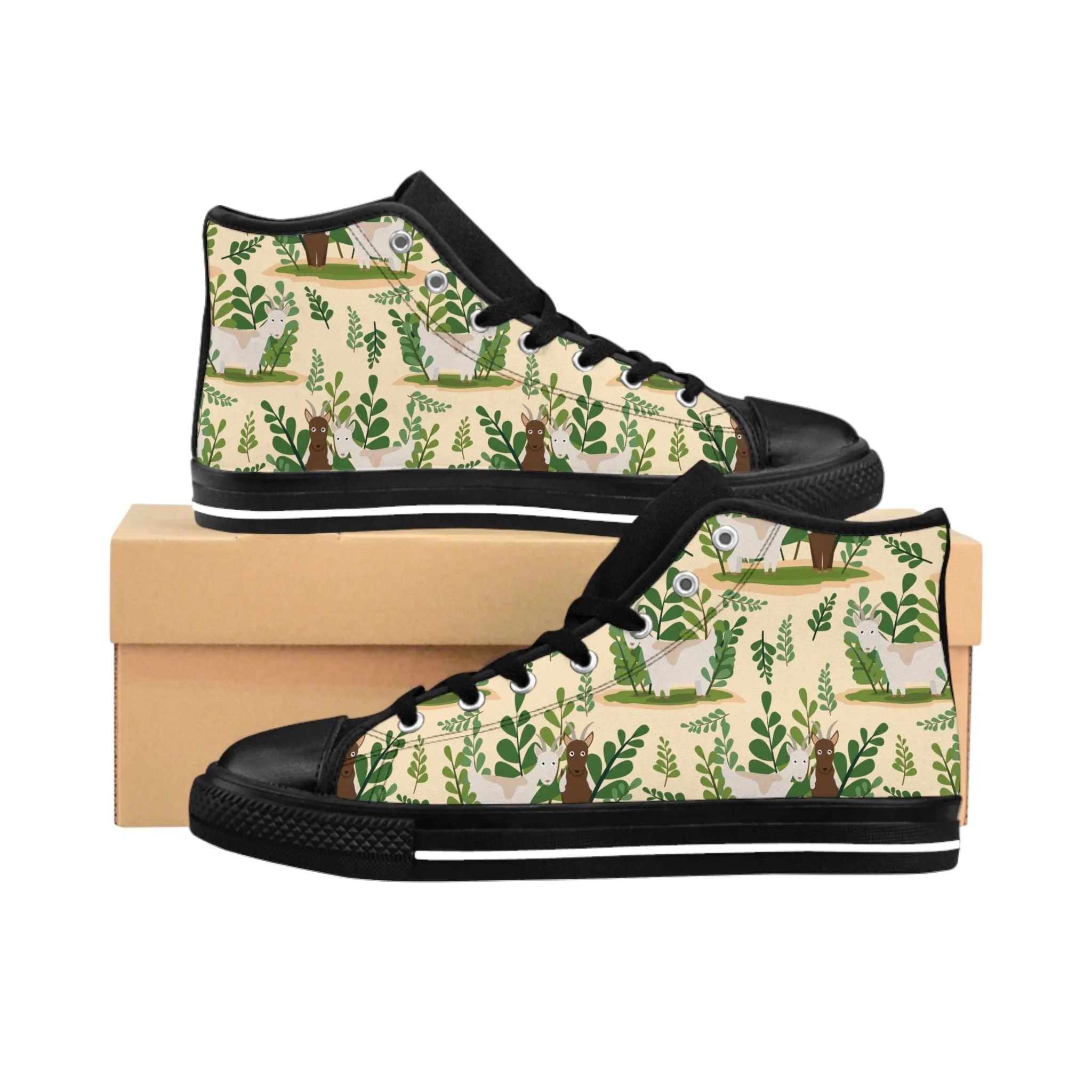 Goat and Trees Women's Classic Sneakers