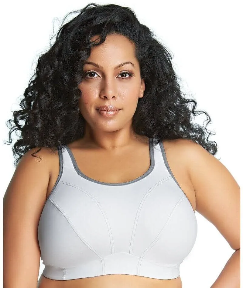 Goddess Sport Soft Cup Sports Bra - White