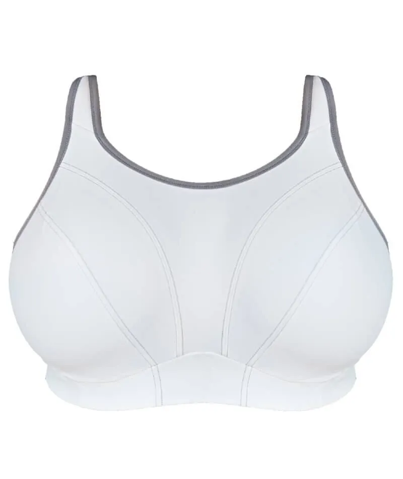 Goddess Sport Soft Cup Sports Bra - White