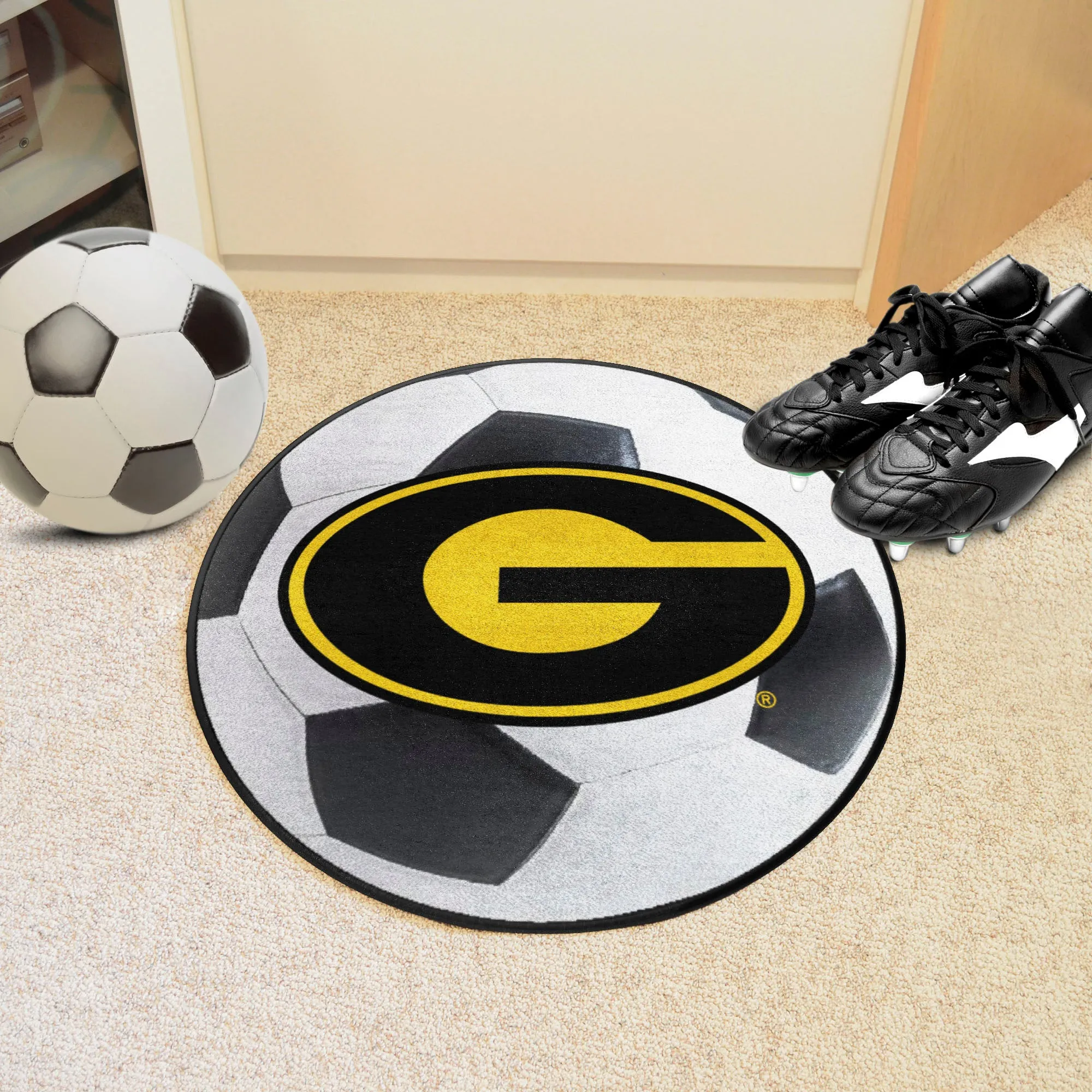 Grambling State Tigers Soccer Ball Rug - 27in. Diameter