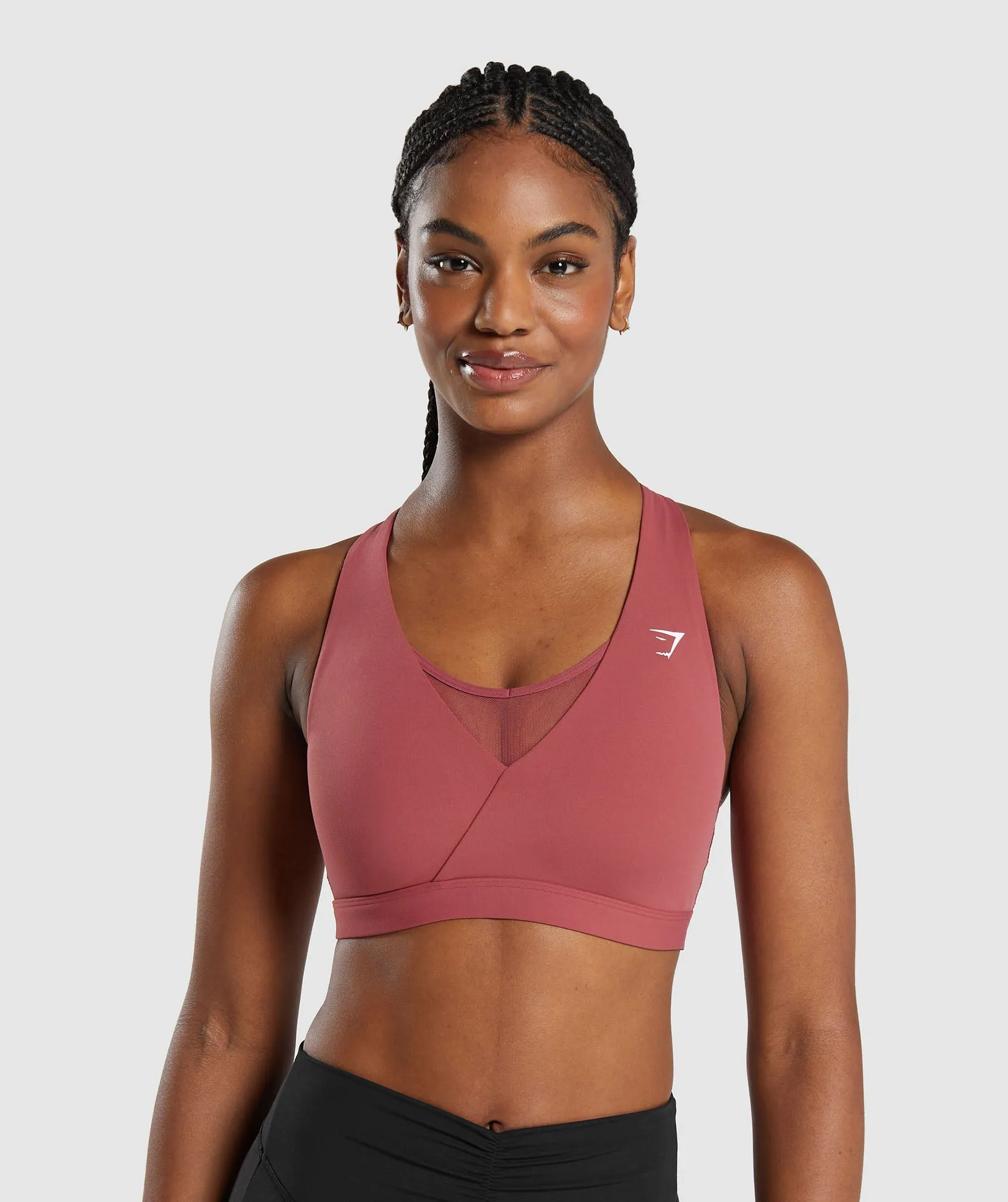 Gymshark Crossover Sports Bra - Soft Berry