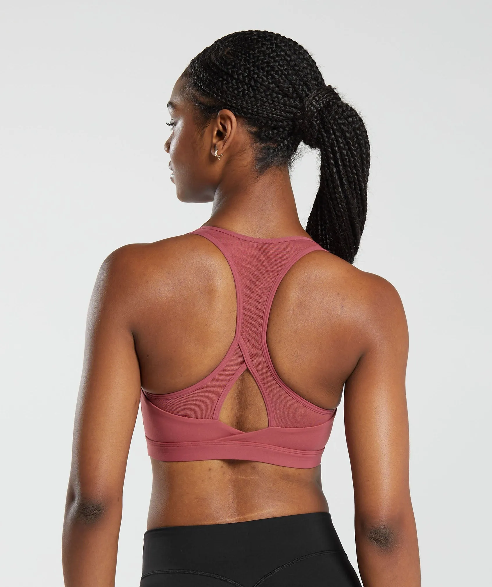 Gymshark Crossover Sports Bra - Soft Berry