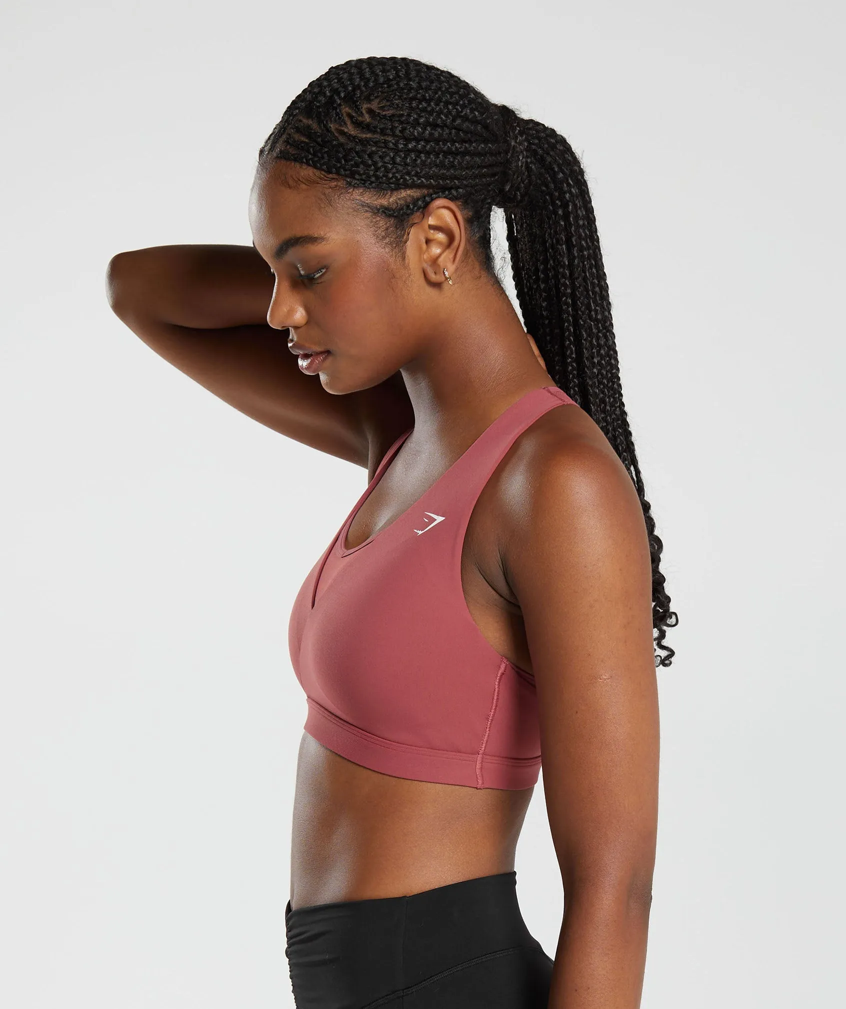 Gymshark Crossover Sports Bra - Soft Berry