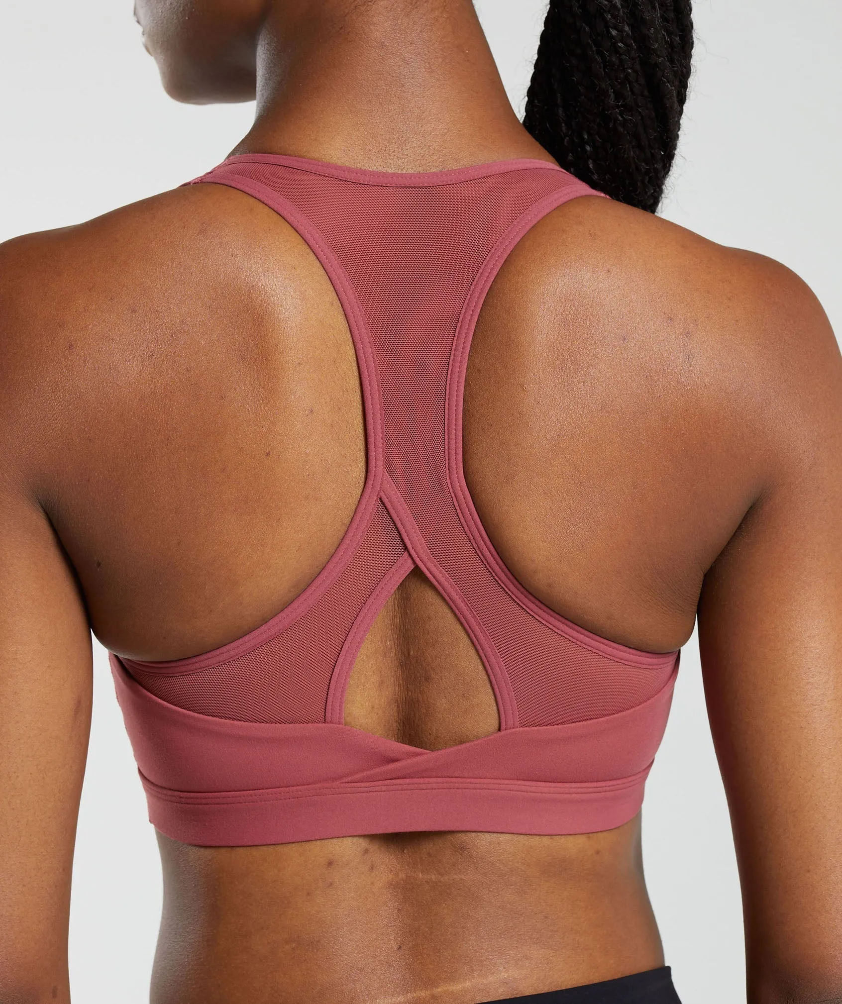 Gymshark Crossover Sports Bra - Soft Berry