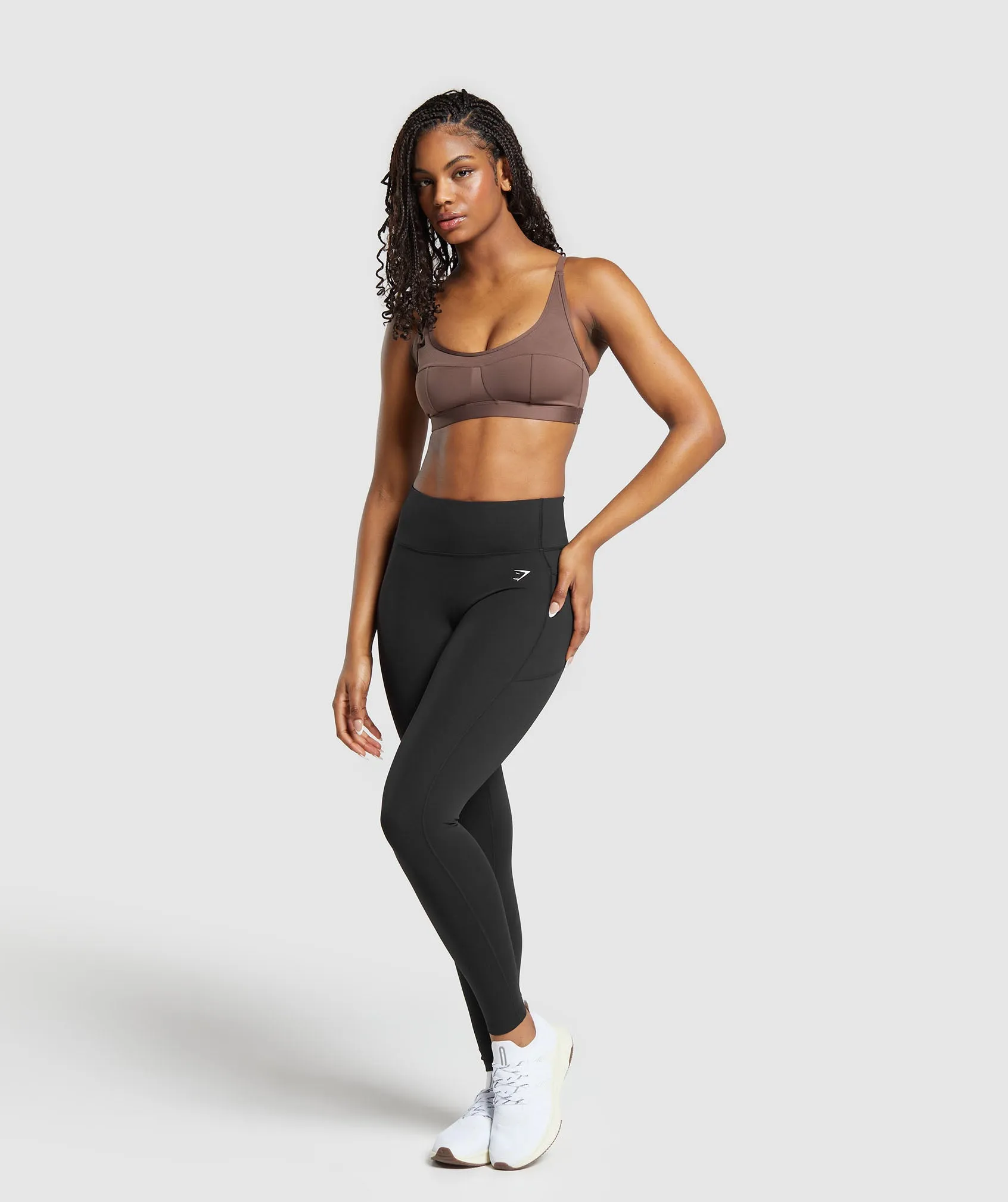 Gymshark Mesh Sports Bra - Soft Brown