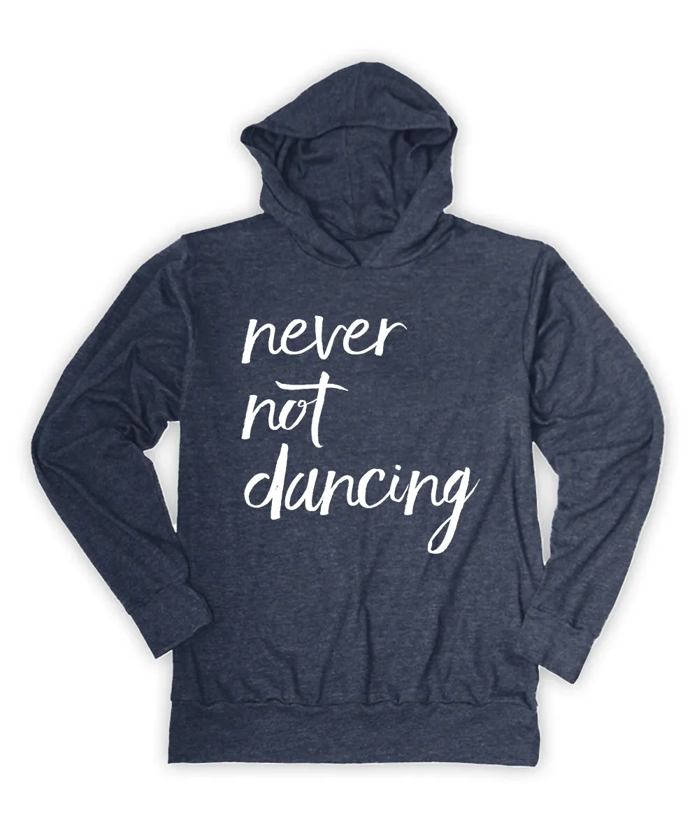 Heather Navy 'Never not dancing' Hoodie