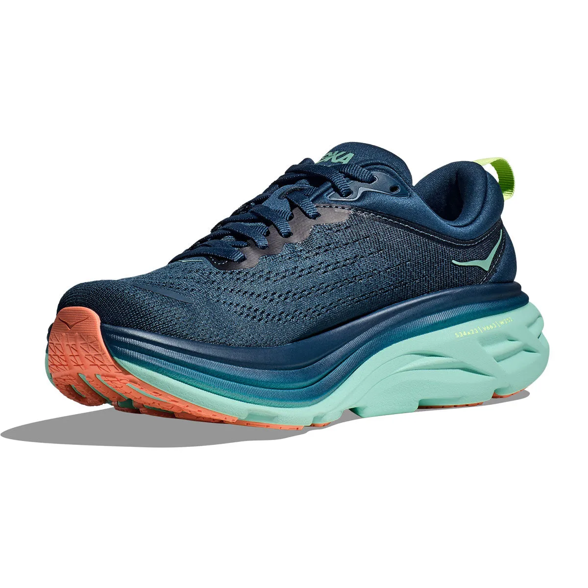 Hoka Bondi 8 Running Shoes - Womens - Midnight/Seafoam