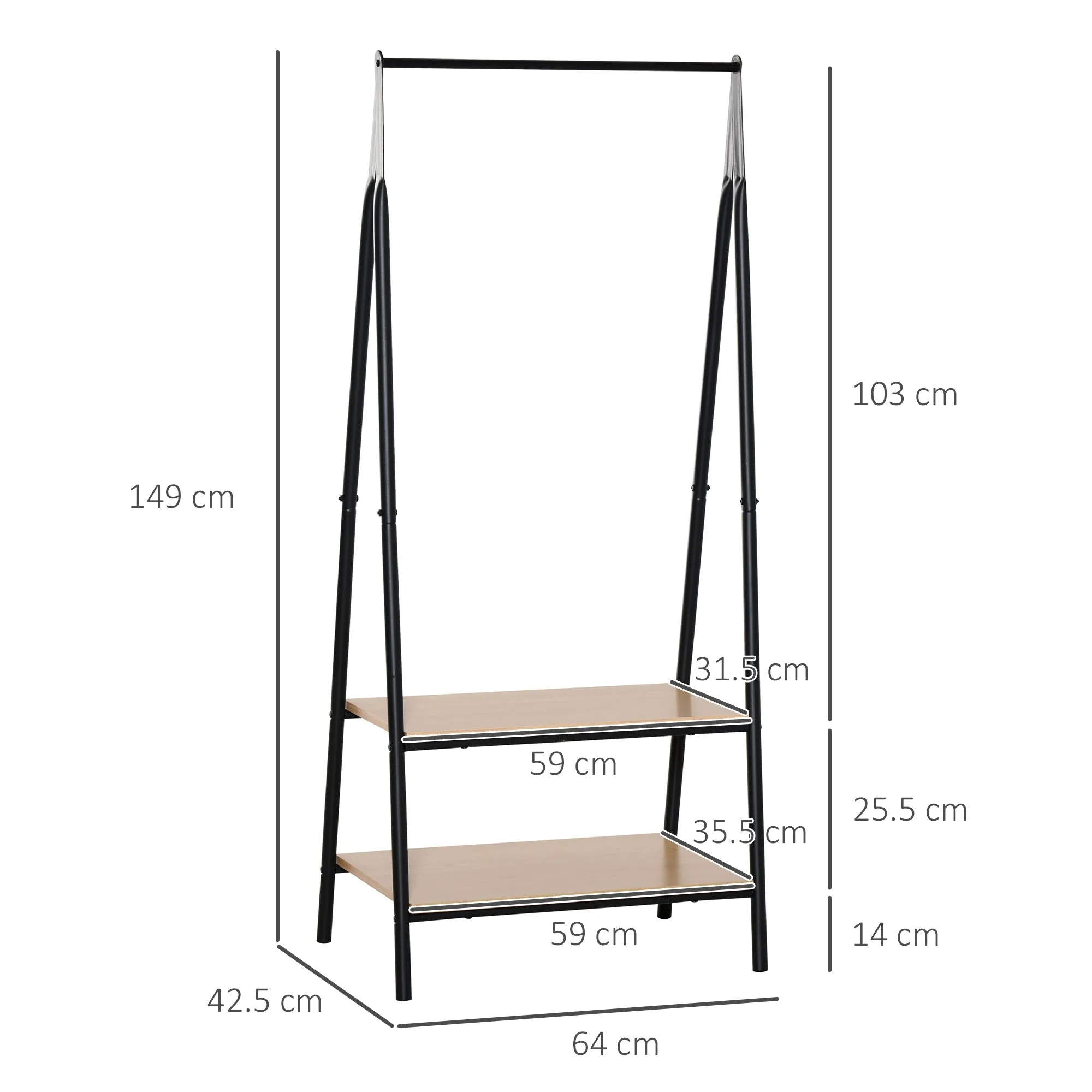 HOMCOM Clothes Rack