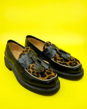 Honky Tonk Leo Hair On Hide Tassel Loafer