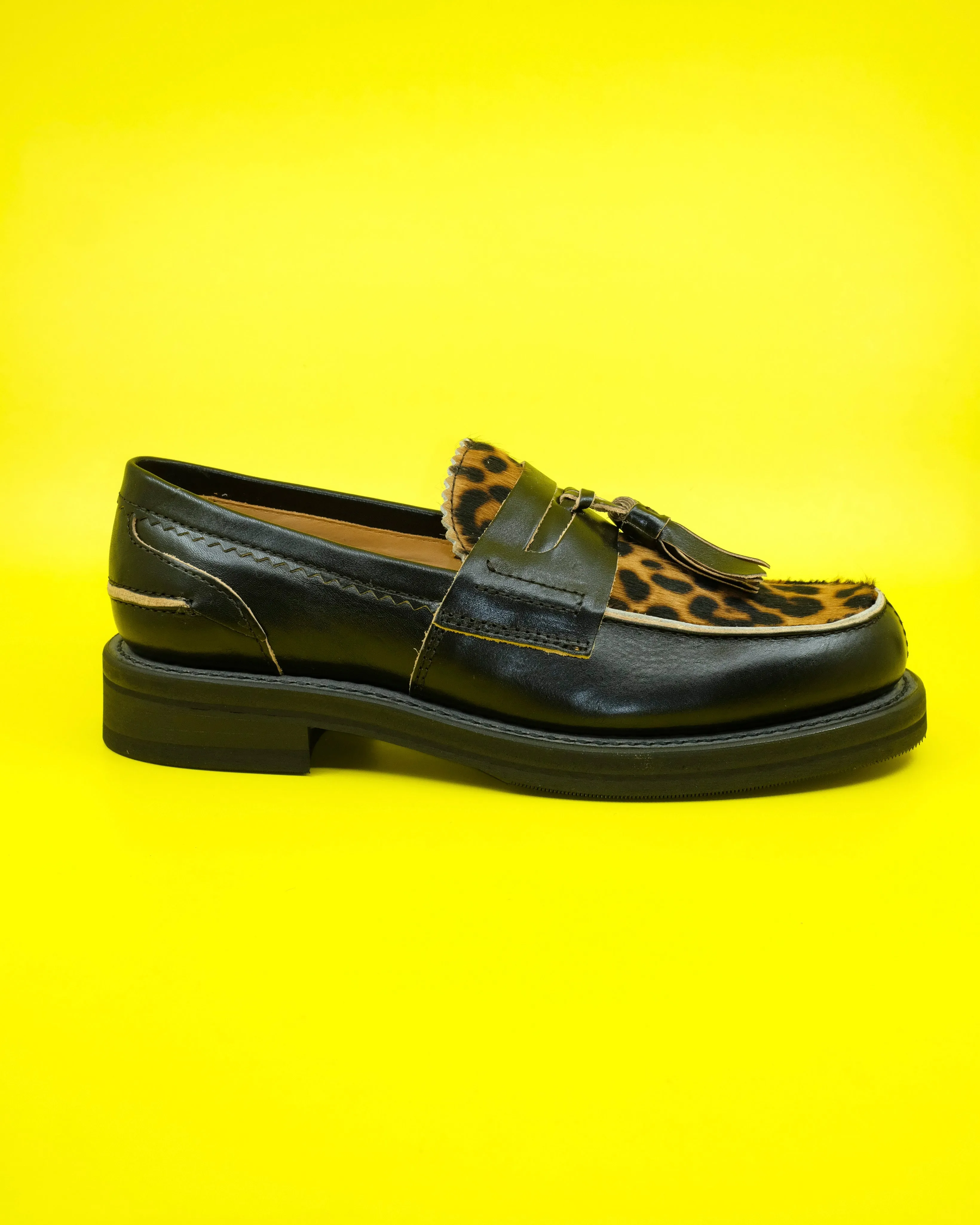 Honky Tonk Leo Hair On Hide Tassel Loafer